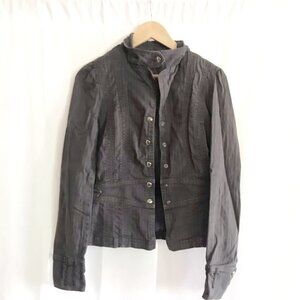ANTHROPOLOGIE Sanctuary Military Gray Jacket sz Sm